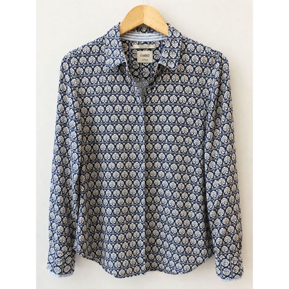 Scotch & Soda Maison Scotch Classics Le Favori Button Front Blouse Medium EUC